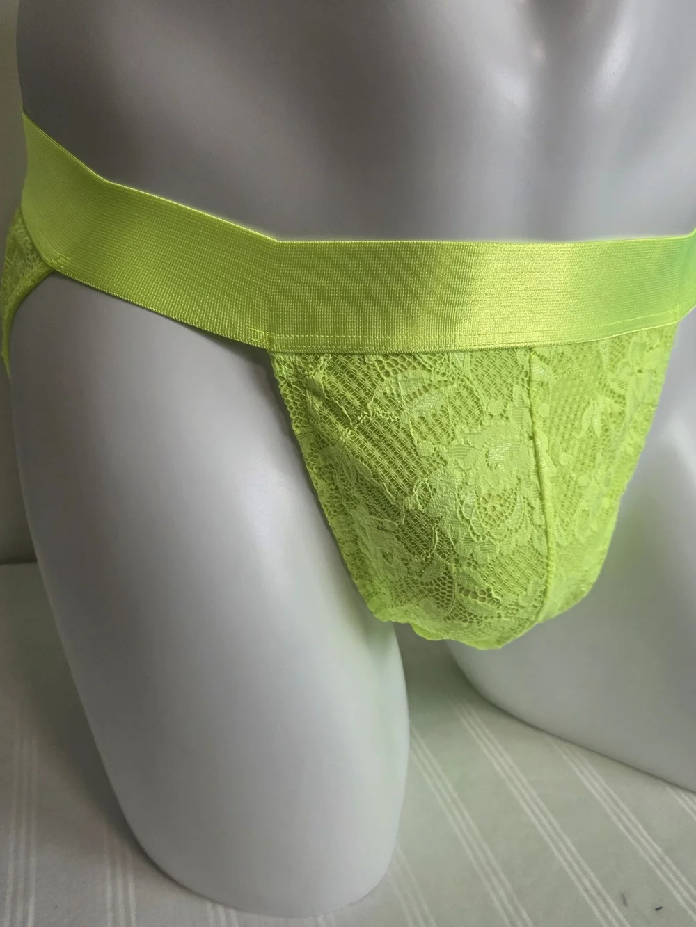 Cosabella Men's Lace Sports Brief in Neon Yellow